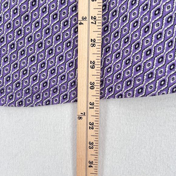 ZARA Jacquard Long Sleeve Cut Out Open Back Mini Dress Womens Small Purple Heart - Picture 16 of 16